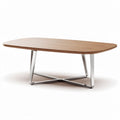 Modern wooden coffee table with chrome legs 150 x 80 x 40cm