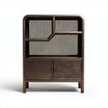Industrial metal storage cabinet with mesh back and dual doors 100 x 40 x 150cm